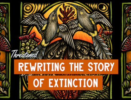 The episode illustrative graphic for Threatened: Rewriting the Story of Extinction