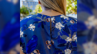 A blue and white 'Alala print shirt