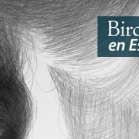 Black and white photo composite showing the traceries of European Starlings in flight