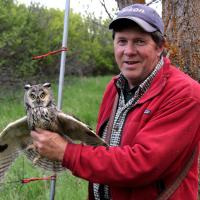 Denver Holt with Long-eared Owl